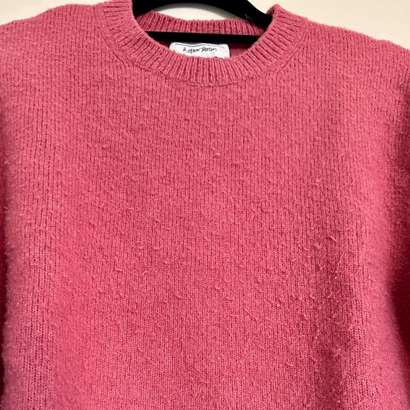 & Other Stories Puffed Cuffed Sleeve Wool Blend Sweater - Berry XS - Picture 5 of 6